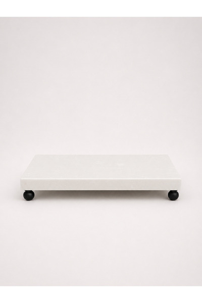 Nexa Doğaltaş Footed Marble Presentation Tray and Oil Dish Base – 25X15 cm Rectangular Marble Tray