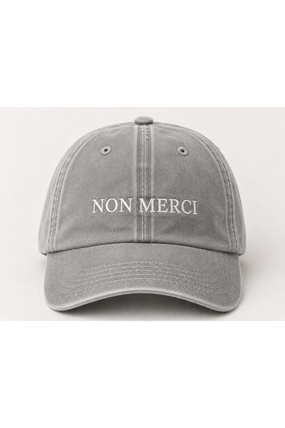 WeavedCo "Non Merci" Minimal Embroidered Vintage Washed Baseball Cap