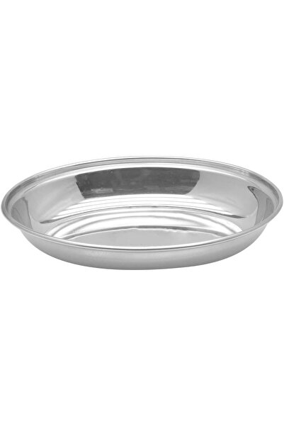 RAJ Deep Oval Plate, Silver, 17.5 cm, ODP001