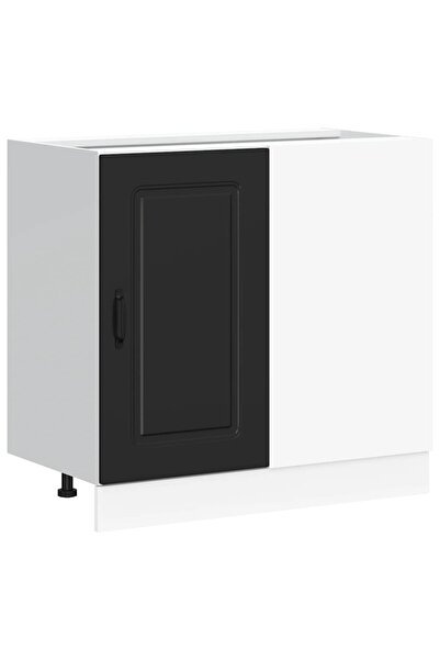 vidaxl "Kalmar" black kitchen cabinet, laminated wood