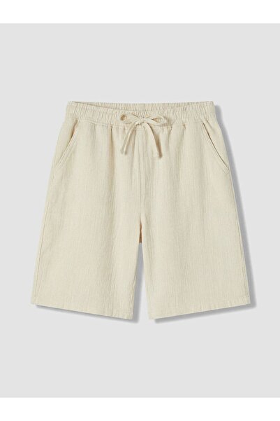 LC Waikiki Lcw Kids Elastic Waist Boys' Muslin Shorts