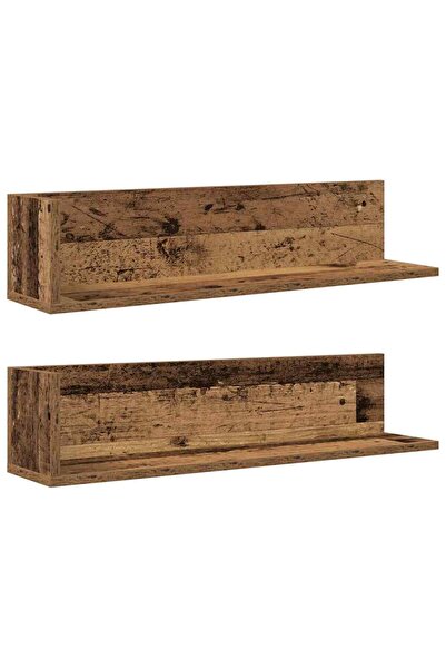 vidaxl Rafturi perete 2 buc. lemn vechi 75x16,5x16,5 cm lemn prelucrat