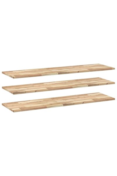 vidaxl Rafturi plutitoare 3 buc. 120x40x2cm lemn masiv acacia netratat