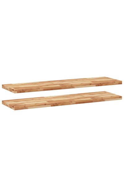 vidaxl Rafturi suspendate 2 buc. 120x40x4cm lemn masiv acacia netratat