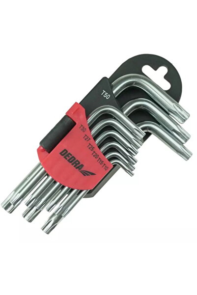 DEDRA EXIM Chei torx scurte T10-T50 set 9buc., CRV