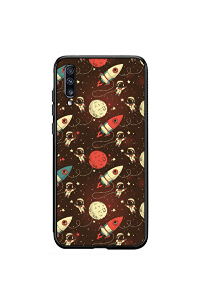 Other Samsung A70 Stars and astronaut Black Glossy Θήκη