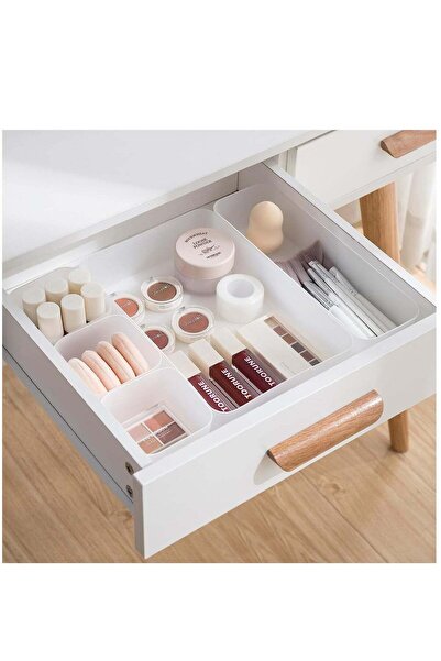 Arabest 5-Piece Drawer Organizers Set,Frosted Bins with 3 Sizes,Versatile Sto...
