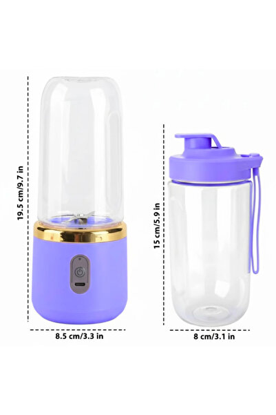 Promagg Μίνι φορητό μπλέντερ με 2 δοχεία, 400 ml, 6 λεπίδες, τροφοδοσία USB-C...