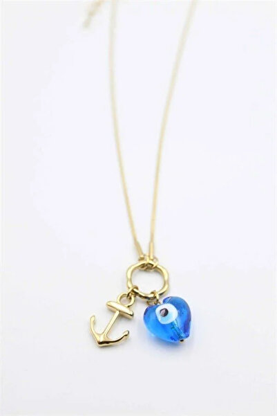 Marsilyan Nvdn- Ieg - Evil Eye Anchor Necklace - Gold Iegrs-Nvdn1