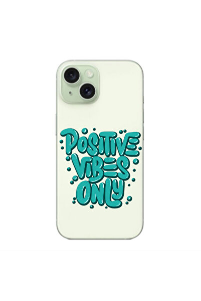 Other Apple iPhone 15 Plus Positive Vibes Only Transparent Silicone TPU Θήκη