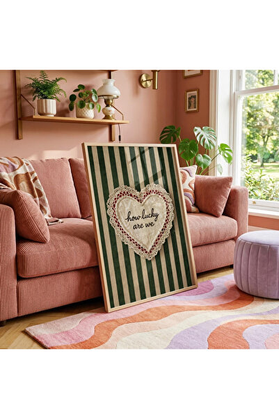 Tuba Decor Едноделна картина с дървена рамка на любовна тематика