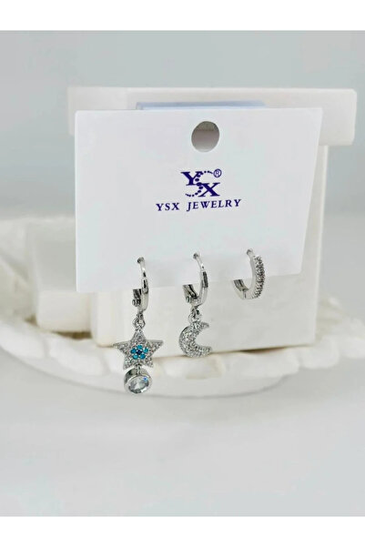 Marsilyan Nvdn- Ieg - Zircon Stone Triple Combination Earrings Iegrs-Nvdn1
