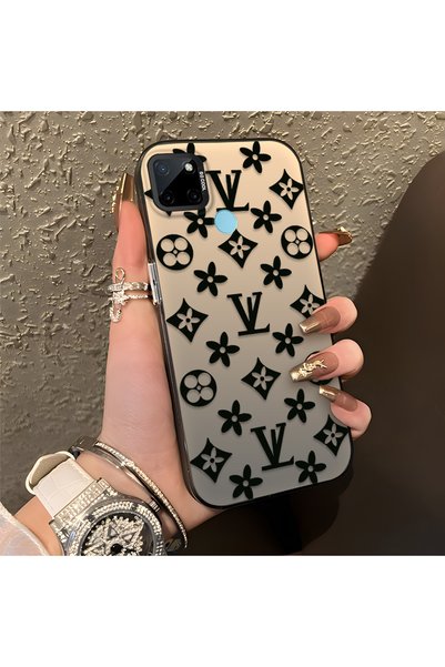 Hontinga Realme C21Y Compatible Silicone Edge Hard Back Case Couple Phone Cas...