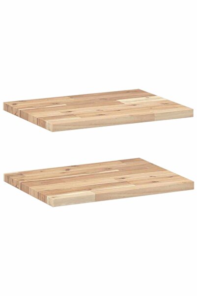 vidaxl Rafturi plutitoare 2 buc. 40x30x2 cm lemn masiv acacia netratat