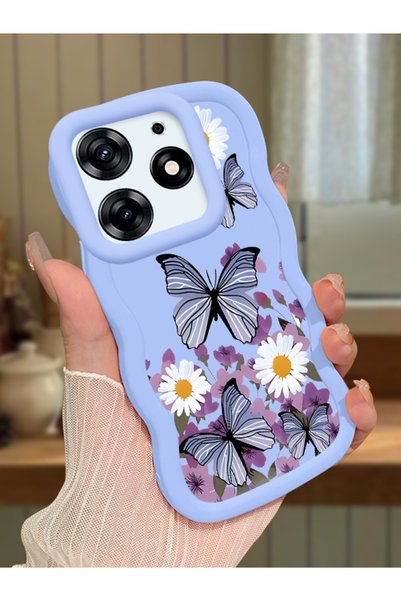 Hontinga Tecno Spark 10 Pro Compatible Case Camera Protector Blue Silicone Co...