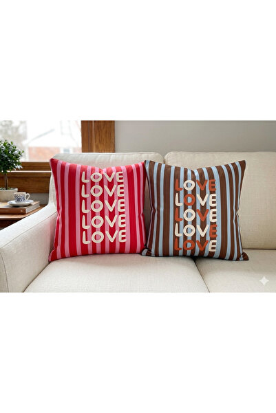cuboo home Colorful Maximalist 2 Li Cushion Cover Set 43X43 cm Decoration Sal...