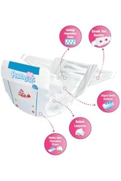 Yıldızan Terra Organic Baby Diapers Size 5 Junior (11-18 kg) 104 Pieces – Set...