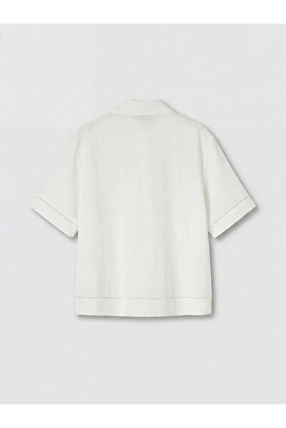 LC Waikiki White Short Sleeve Women's Shirt