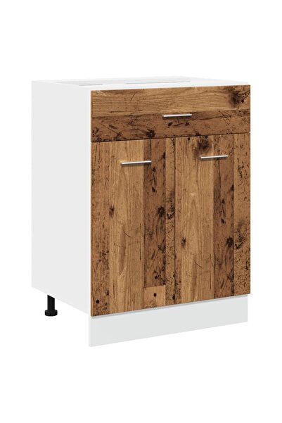 vidaxl Dulap inferior cu sertar “Lyon” lemn vechi 60x46x81,5cm