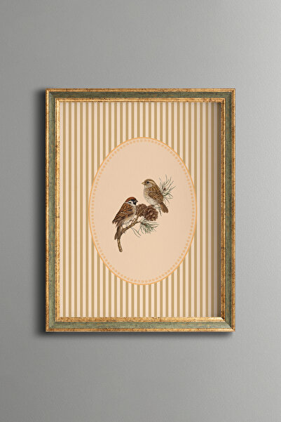 epiqart Serçe Composition - Vintage Patterned Frame - Slim Model