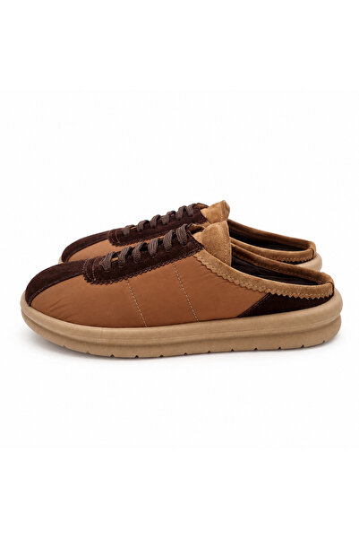 a ayak&kabım official Kadın Sneaker Terlik Hakiki Deri Kalın Taban Rahat Günl...
