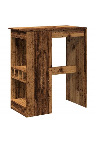 vidaxl Masă bar cu rafturi lemn vechi 90x47,5x103,5 cm lemn prelucrat