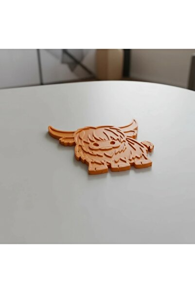 OEM Suport Pahar Decorativ Imprimat 3D Model Bovină Highland