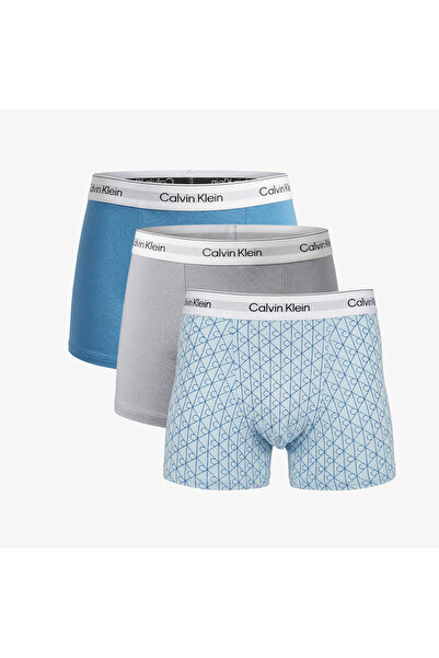 Calvin Klein Relaxed Fit Trunk 3'lü Erkek Mavi Boxer