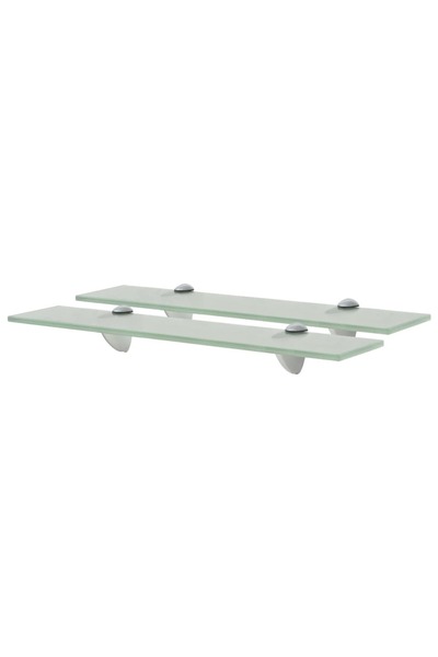 vidaxl Rafturi suspendate, 2 buc., 50 x 10 cm, sticlă, 8 mm