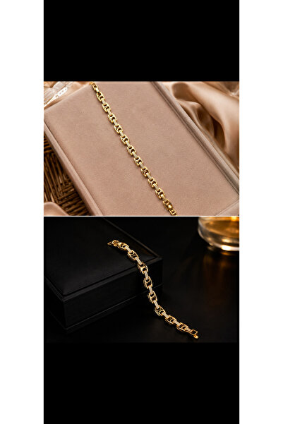 GB Sign Gold Zirkon Taşlı Royal Luxury Çelik Bileklik