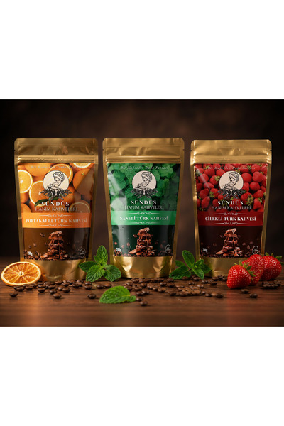 sündüs hanım kahveleri Most Popular 3-Piece Turkish Coffee Set |   Orange, Mi...