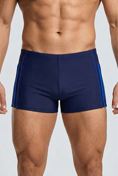 embody Slip de baie tip boxer pentru bărbați cu șnur de ajustare, albastru ma...
