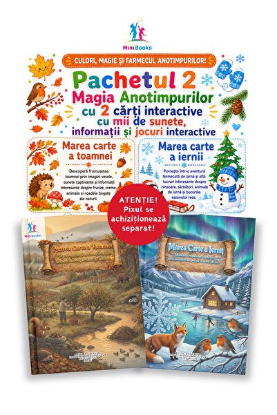 minibooks Pachetul 2 Magia Anotimpurilor cu 2 cărți interactive – Toamna și I...