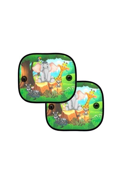 Zet Parasolar Auto cu Model Animale din Jungla 44x36cm - 2buc, 44 x 36 cm, Pa...