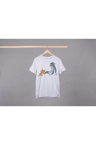 Inscriptie Tricou " Tom and Jerry - Tom scared "