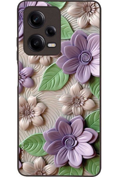Other Θήκη Sonique Σειράς 3D Λουλουδιών για Xiaomi Redmi Note 12 Pro 5G Βιολετί