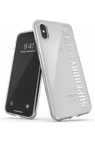 SUPERDRY Θήκη Snap Back Σιλικόνης Διαφανής / Λευκή (iPhone X / Xs) Κωδικός: 4...