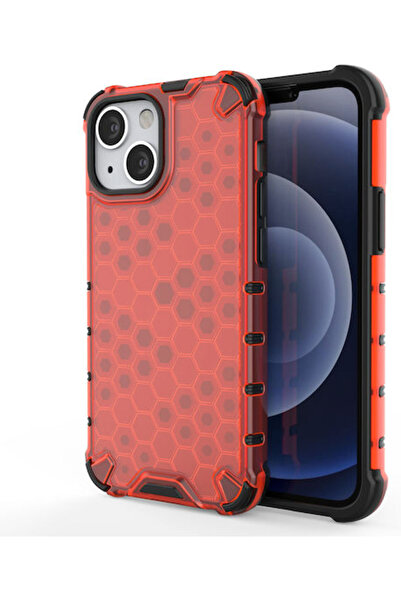 Hurtel Κυψελωτό Πίσω Κάλυμμα Σιλικόνης Κόκκινο (iPhone 13 mini)