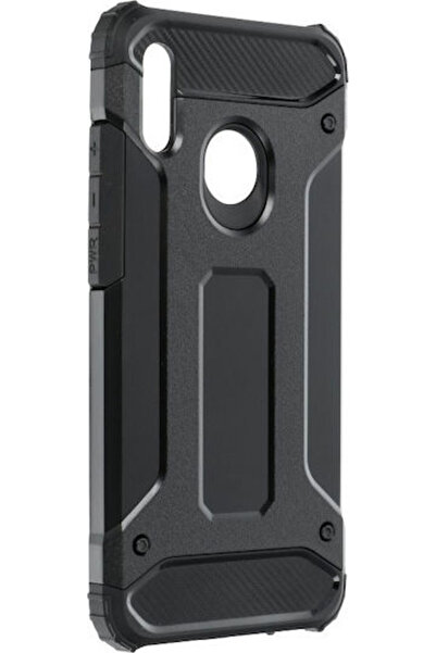 Forcell Θωρακισμένη Πλαστική Μαύρη Πίσω Θήκη (Huawei P Smart 2019)