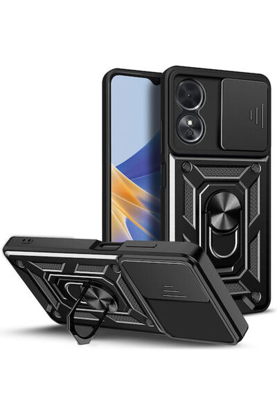 Techsuit Camshield Πίσω Κάλυμμα Σιλικόνης / Πλαστικό Μαύρο (OnePlus 12 - Σειρ...