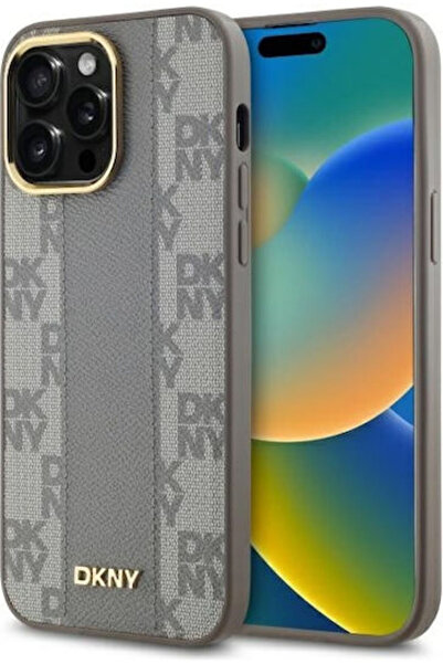 Dkny Δερμάτινη Καρό Σχεδίαση Magsafe Πίσω Θήκη Πλαστικό / Δέρμα Μπεζ (iPhone ...