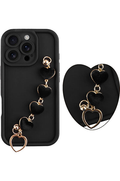 Other Volte-Tel Hearts Λουράκι Πίσω Θήκη Σιλικόνης με Λουράκι Μαύρο (iPhone 1...
