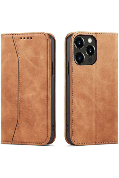Hurtel Magnet Fancy Wallet Synthetic Leather Brown (iPhone 13 Pro Max)