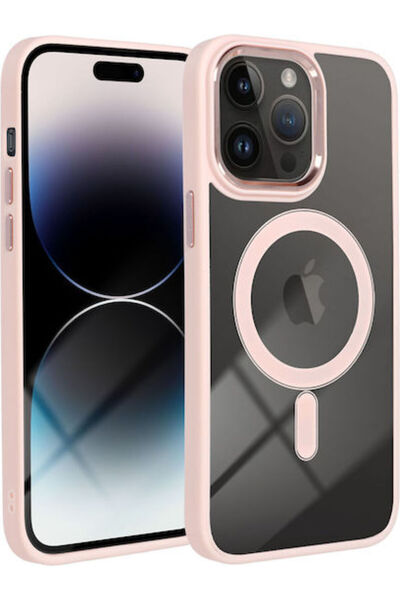 OEM Κάλυμμα Πλάτης Color Edge Mag Πλαστικό / Σιλικόνη Ροζ (iPhone 13 Pro)