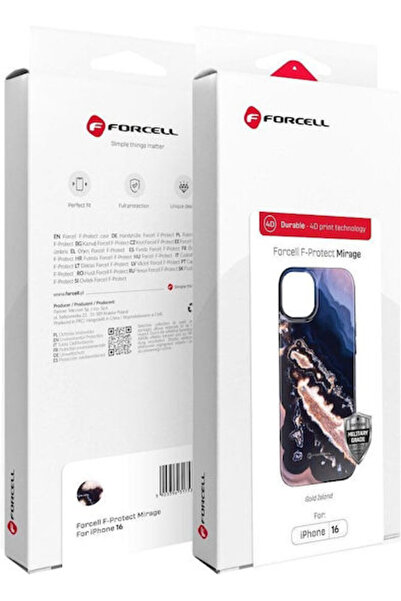 Forcell F-protect Mirage Πίσω Κάλυμμα Σιλικόνης Gold Island (iPhone 16 Plus)