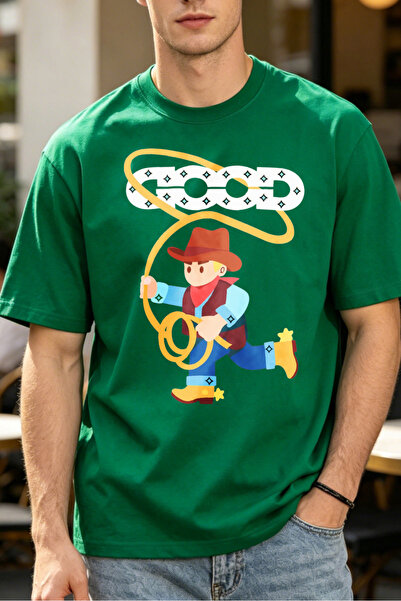 Fleck Western Cowboy With Lasso T Shirts For Men Cowboy Theme Mens Printed T ...