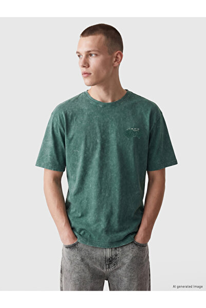 LC Waikiki Tricou bărbătesc brodat, croială relaxată