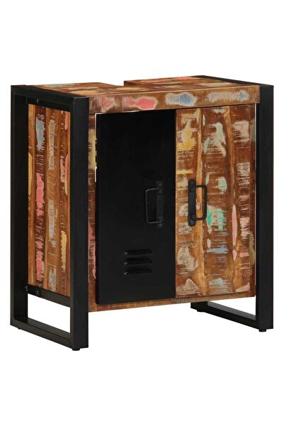 vidaxl Dulap de Baie cu raft Maro 55 x 35 x 60 cm Lemn recuperat masiv