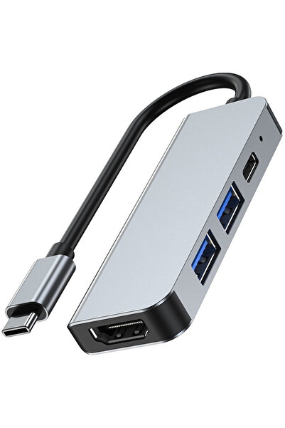 Tech-Protect 4In1 Hub Adapter For Usb-C Laptop With Hdmi Output And Power Supply