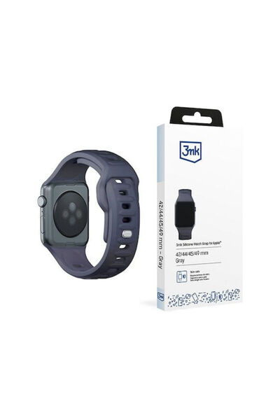 3MK Λουράκι Σιλικόνης με Πείρο Γκρι (Apple Watch 44/45/46mm/Ultra 49mm)